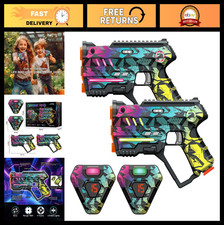 Laser Tag Set of 2 - Indoor Outdoor Lazer Tag Game for Kids, Teens Adults, F