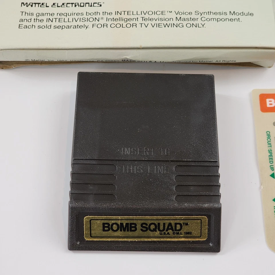 Bomb Squad (Intellivision, 1982) For Intellivoice Complete CIB Tested VG W Box - Image 2 of 4