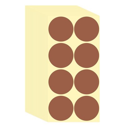 360 Pcs 2 Inch Colored Dot Stickers Labels, Brown