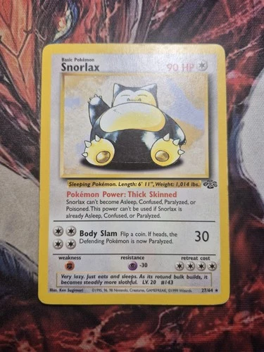Snorlax - 27/64 - Pokemon Jungle Unlimited Rare Card WOTC MP