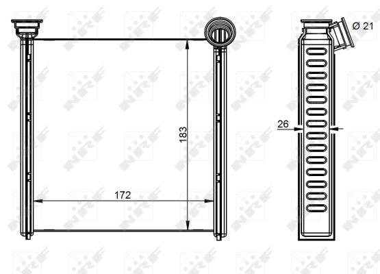 Interior Heating Heat Exchanger Fits VW Golf Van 1.6 TDi BlueMotion NRF 54342 - Image 6
