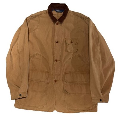 超珍品 90s polo ralph lauren hunting jacket Vintage Polo Ralph Lauren Jacket Mens L Brown 80s 90s Chore Canvas