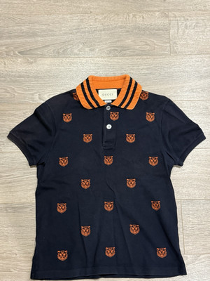 Gucci Tiger Embroidery Polo Shirt UK