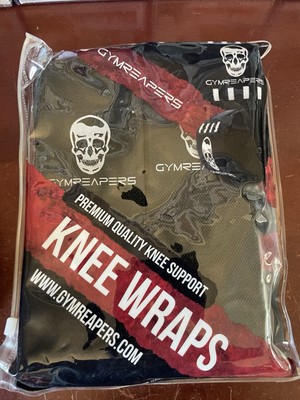 Brand New Sealed - Gym Reapers Knee Wraps - Black 