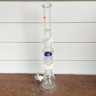 24'' Glass Beaker Bong Quality Water Pipe Tree Perc 3 Piece Build a Bong