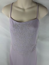 Cicci Lavender Intricate Beaded Floral Pattern Sequined Dress Size Small 90s 2k