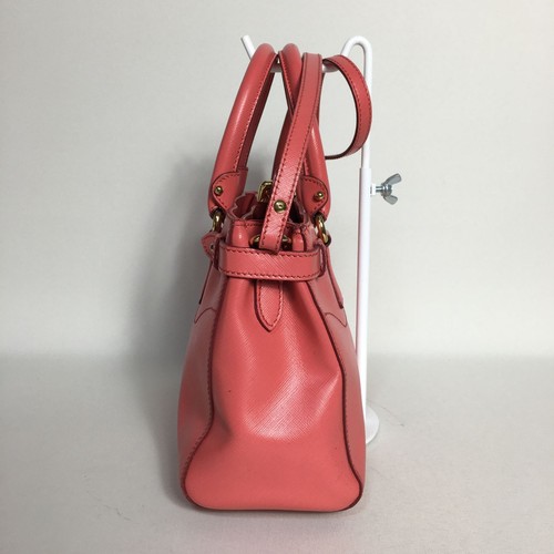 Salvatore Ferragamo Salmon Pink Leather 2WAY Bag Gancini Authentic Women's Hand - 第 4/9 張圖片