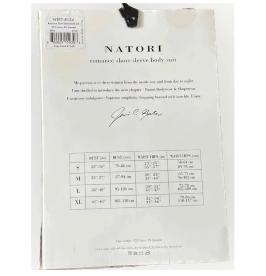 Body Natori Romance Manga Corta Floral Encaje Elastizado Pequeño ¡NUEVO CON ETIQUETAS! Foto 4 de 4