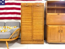 20th Century Oak Double Tambour Front Filing Cabinet
