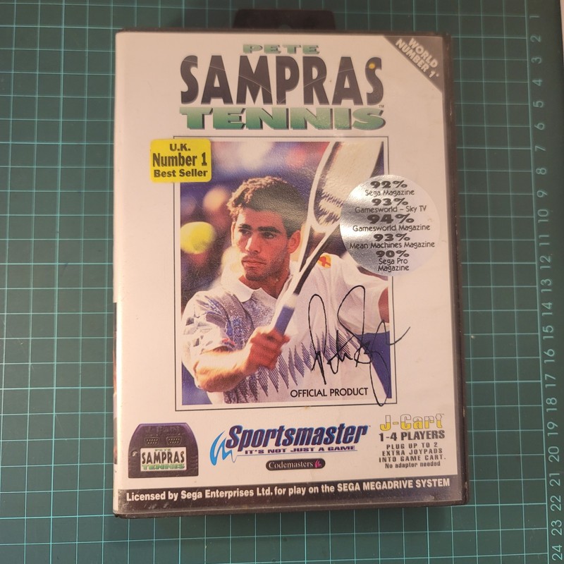 Pete Sampras Tennis Sega Mega Drive Game in box complete with manual PAL