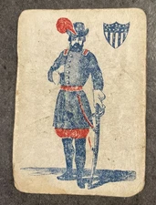 US Civil War Union Playing Card 1863 Original American Card Company Rare Single