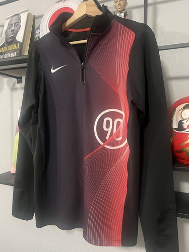 Vintage 2000's Nike Total 90 T90 Zip Jacket Black/Red S - Picture 5 of 14