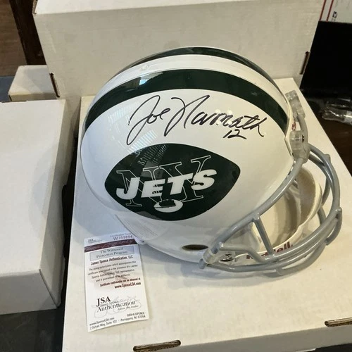 Joe Namath Autographed New York Jets Signed Full Size Replica Helmet JSA