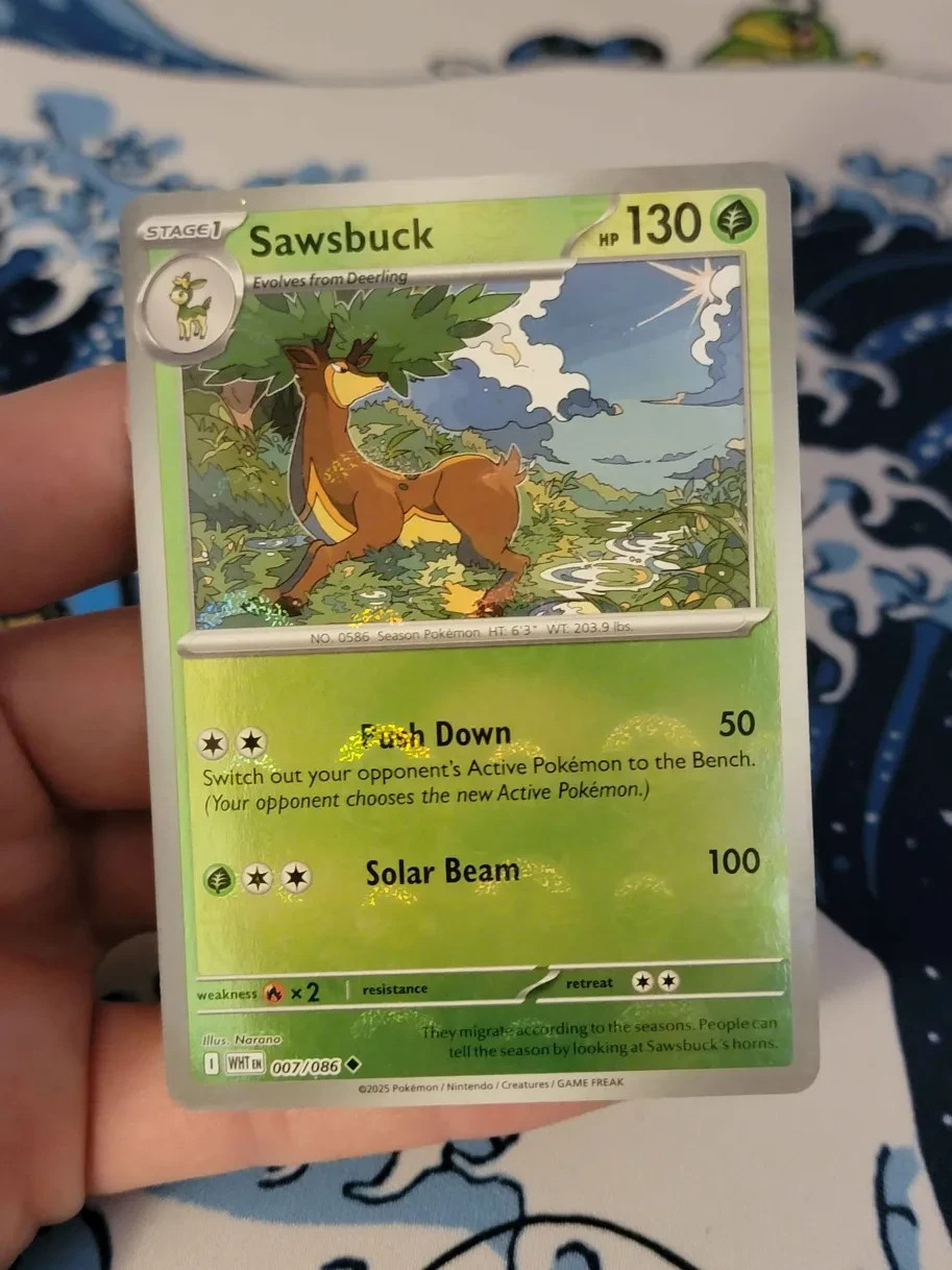 Sawsbuck (Poke Ball Pattern) Uncommon SV: White Flare 007/086 NM Holo