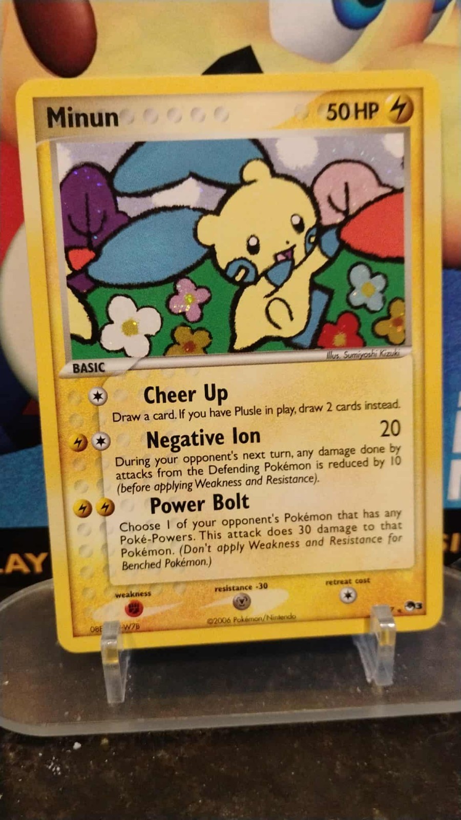 MINUN POP Series 3 Set POKEMON Holo 2006 Trading Card 4/17 TCG