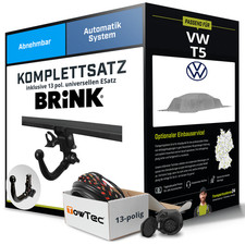 Anhängerkupplung BRINK abnehmbar für VW T5 +E-Satz NEU inkl. EBA PKW