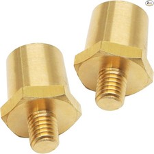 1 Pair M8 Thread Male Battery Terminal Charging Post, Brass Battery Post Adapter
