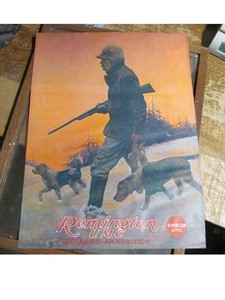 Vintage Remington UMC Poster Hunting Scene 18x24
