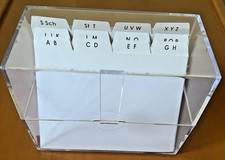 Karteikasten A6 mit Register A-Z Deckel kompl. umklappbar - mit Schnappverschluß