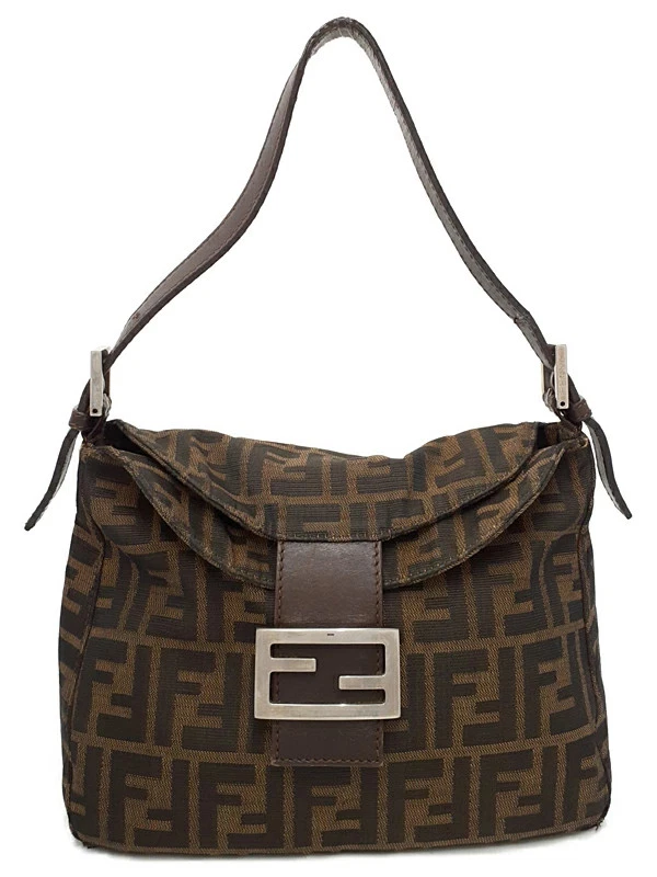 Fendi — Fendi Zucchetto Handbag 26426 Nylon Brown Shoulder Bag Women's #TB1241