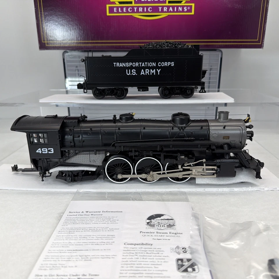 MTH Premier 20-3812-1 U.S. Army 4-6-2 USRA Pacific Steam PS.3 O Gauge New #493 - Image 2 of 4