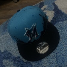 New Era Miami Marlins MLB 9FIFTY Snapback Hat Blue Black