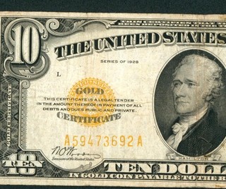 $10 1928 GOLD CERTIFICATE DAILY CURRENCY AUCTIONS