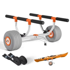 VEVOR Kayak Cart,350 lbs Load Capacity,Kayak Trolley w/12-inch Inflatable PU Tir