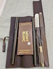 Montblanc 1124 VIP Noblesse Matte Black Fountain Pen F WG 14K & Rollerball Set