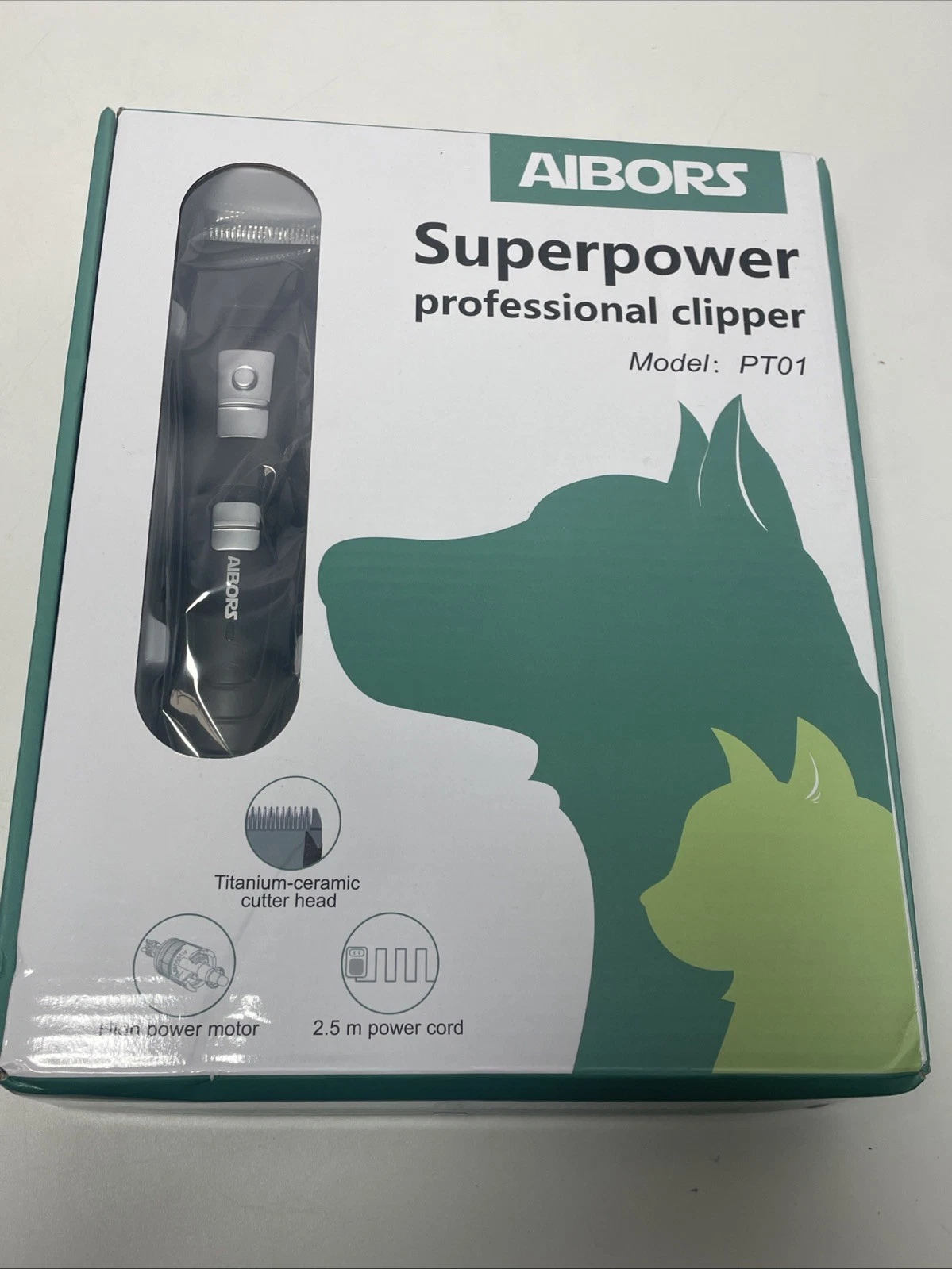Aibors Superpower Professional Pet Clippers # PT01 High Power Motor NEW