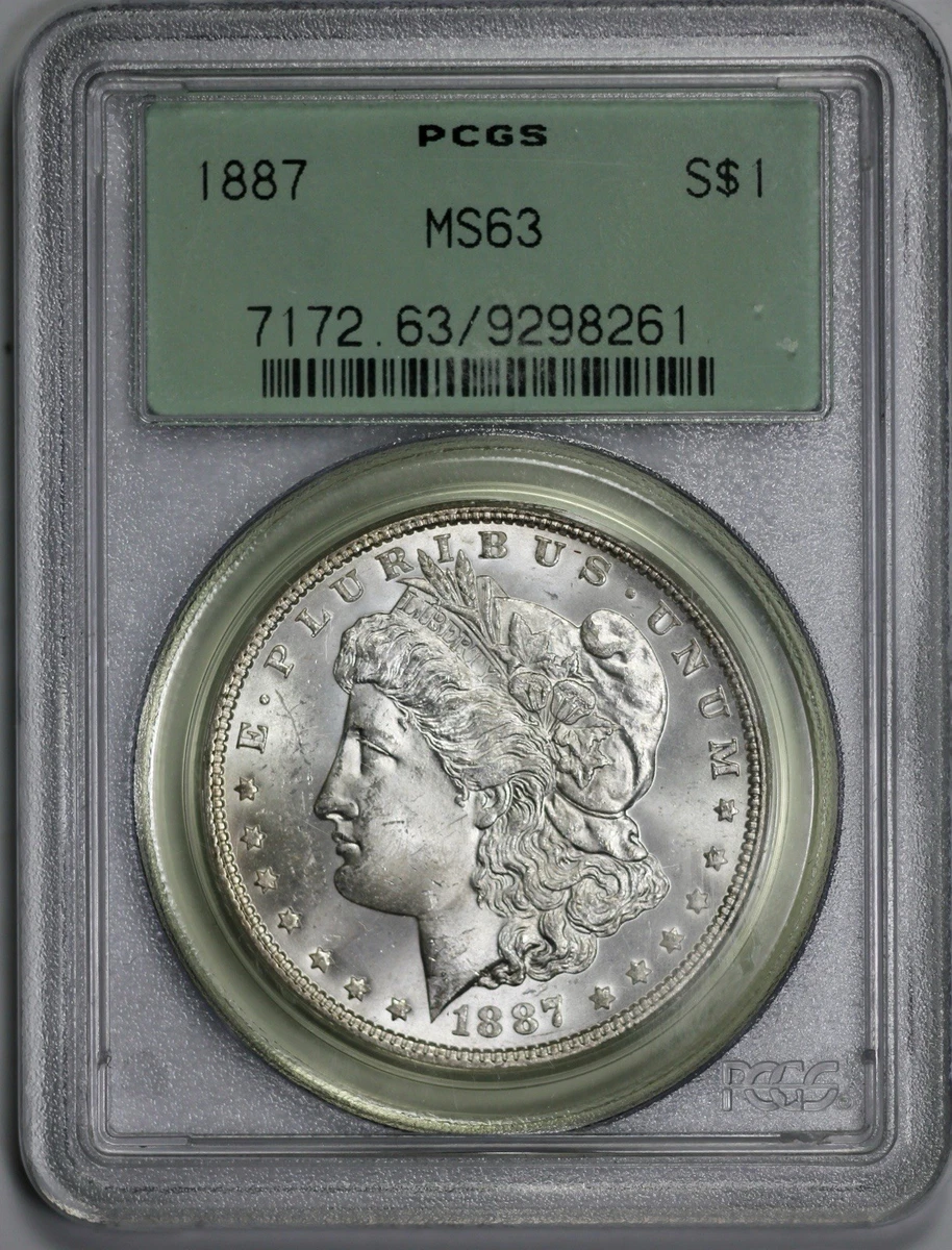 MS 63 Graded 1887 Year Morgan US Dollars (1878-1921) for sale | eBay