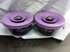 2 VACU VIN Purple CANDY & NUT Container With Rubber? Lids