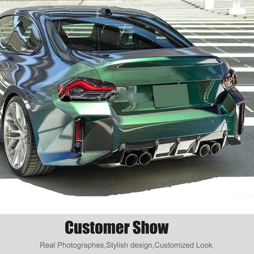 For BMW M2 G87 Coupe 2022-2024 Real Carbon Fiber Rear Bumper Diffuser Lip 3 Fins - Bild 4 von 13