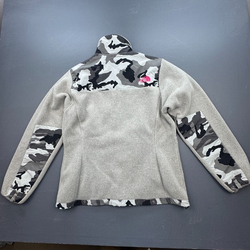 RARE The North Face Denali Fleece Jacket Women’s L Camo Polartec Pink Logo Gray - Picture 12 of 13