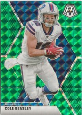 2020 Panini Mosaic Cole Beasley Green Prizm SP Buffalo Bills