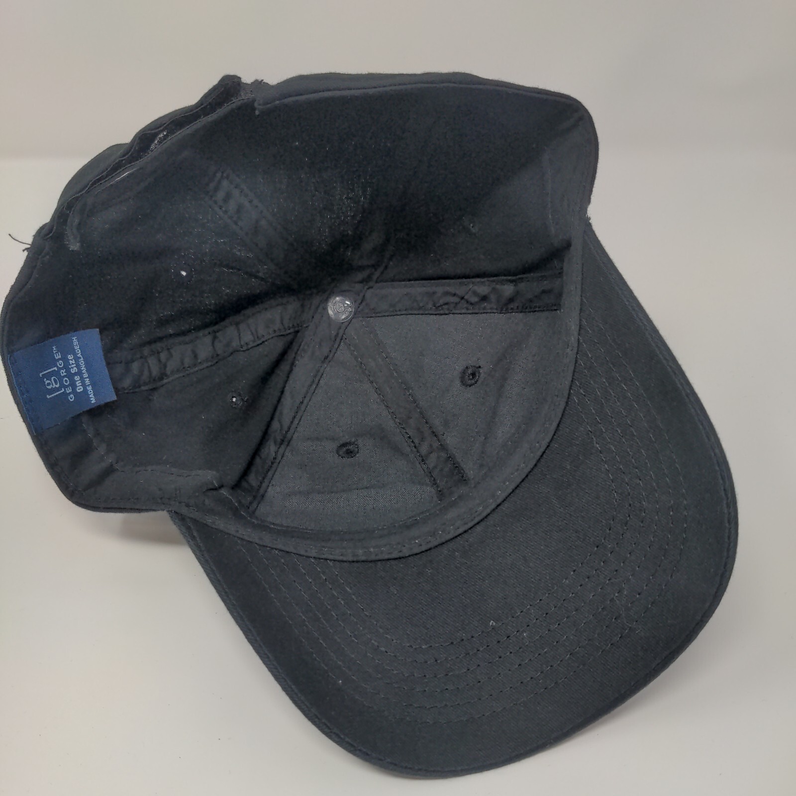 George Strapback Hat Solid Black OSFA Adjustable … - image 6