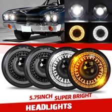 4pcs 5-34 5.75 Led Hilo Drl Headlights For Chevy Impala Bel Air El Camino