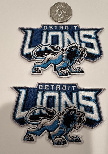 (2)-Detroit Lions Vintage Style iron on Embroidered Patches 3.5" x 2.25” Nice! - Picture 3 of 3