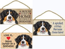 Bernese Mountain Dog Sign Plaque 10"x5" House not Home, Spoiled Lives Here, Love