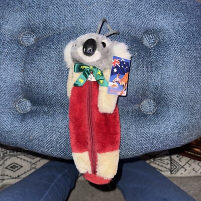 Kangaroo Animal 3D Plush Pencil Case Pouch w Movable Arms Australia Souvenir NWT