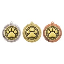 Dog Paw Medal SuperStar Dog Agility Award Medals & Ribbons + Optional Engraving