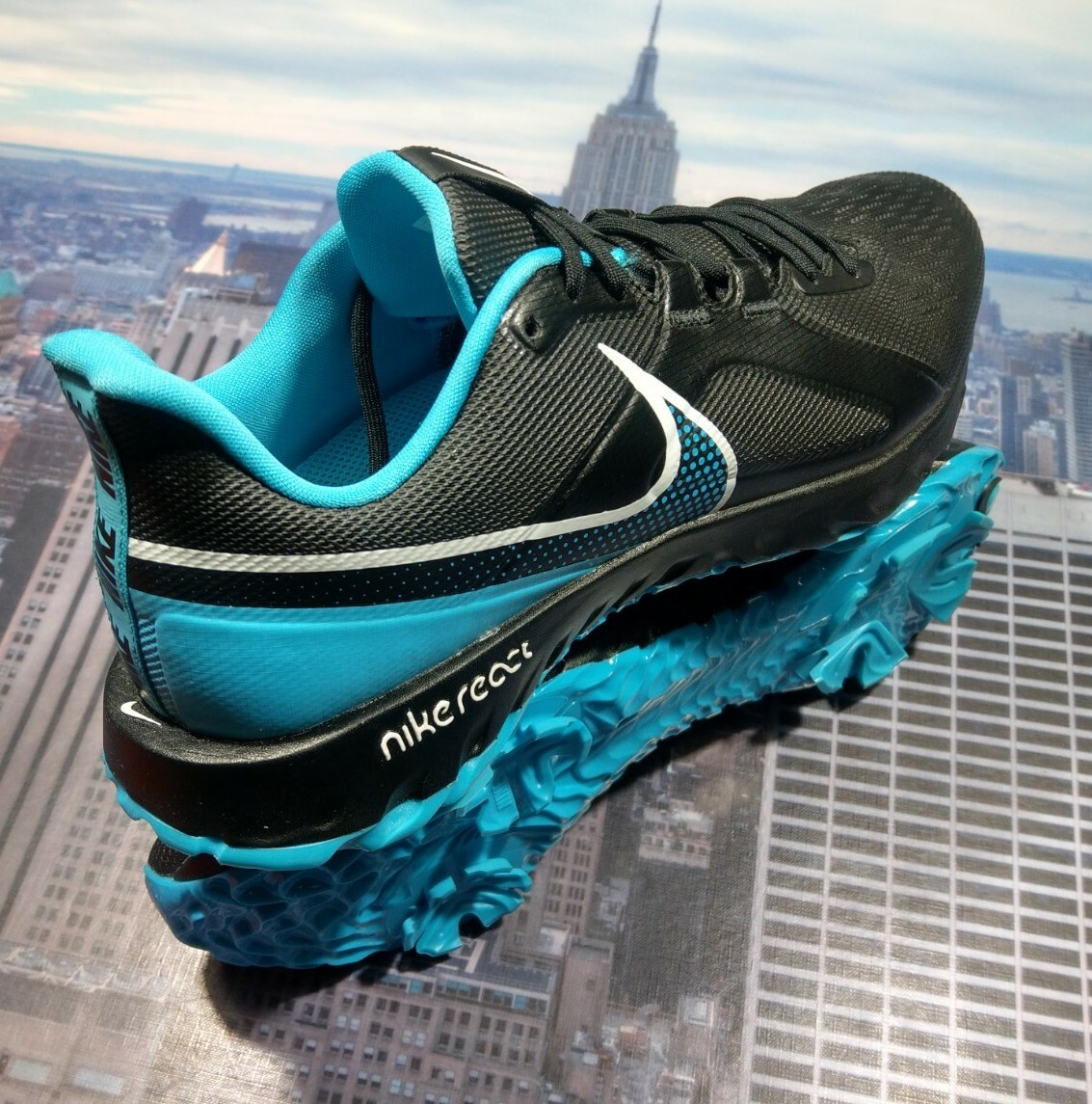 Nike React Infinity Pro Golf Cleat Shoe Black/Photo Blue Mens Size