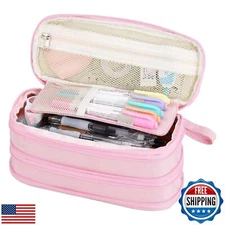 Tergopa Large Pencil Case Zipper Pencil Pouch Organizer Big Capacity Pencil B