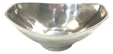 Vintage Holland Boone Polished Pewter Metal Oval Serving Bowl