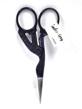 3 1/2 Inch Stork Embroidery Scissors Purple