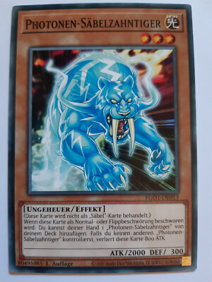 Yu-Gi-Oh! Photonen Säbelzahntiger EGO1-DE013 Common 1.Auflage
