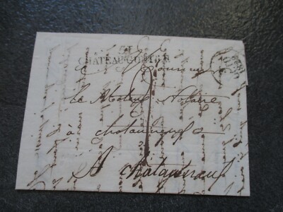DEP. AKTUELLE 53 21 Postmarke / Brief 51 CHATEAU GONTIER > CHATEAUNEUF 1829