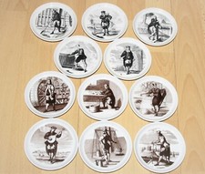 Fürstenberg 11x Tellerchen Untersetzer 10cm Handwerker von 1721 Steiger Sänger