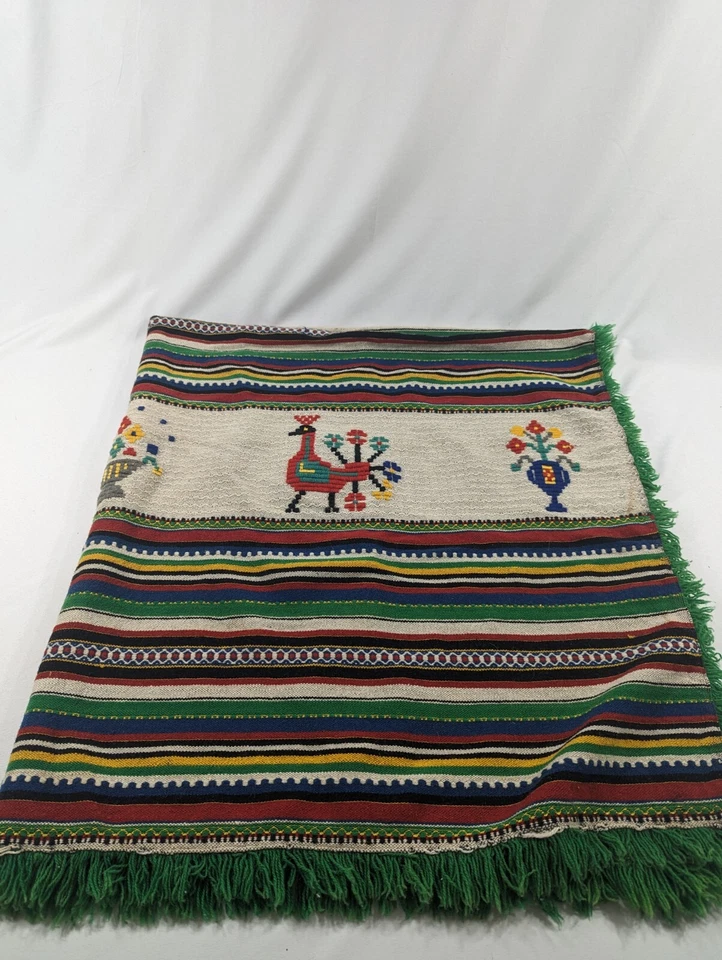 Vintage 52" X 52"  Large Tapestry Carpet Boho? Native American?  Southwest Style - Image 3 of 4