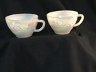 Vintage Federal Glass Iridescent Diamond Point Heat Proof Coffee Punch Cup Cups — photo 1